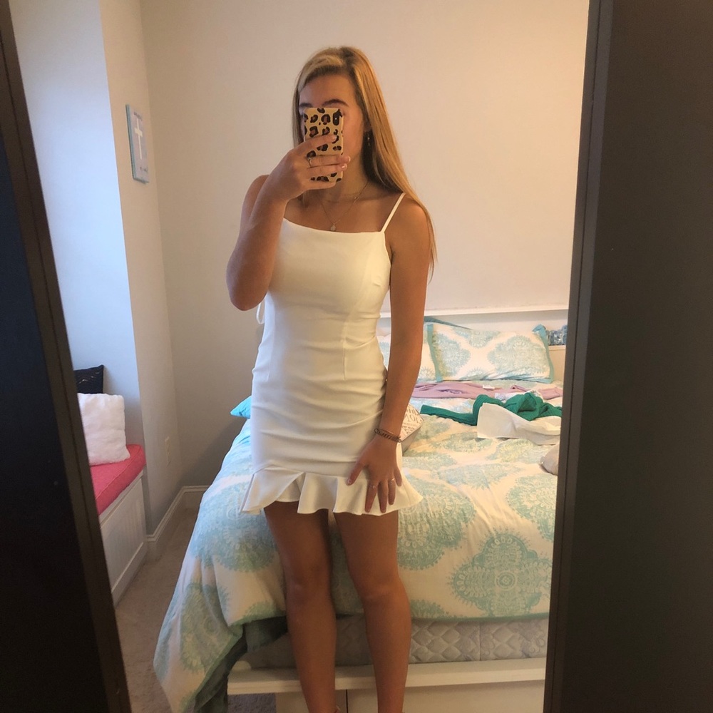 White formal dress